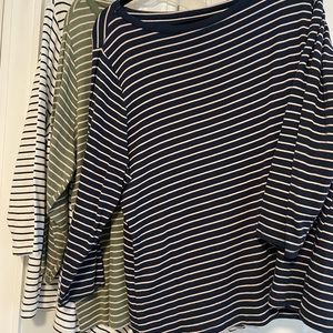 NWT- one shirt nwt, the other two have been worn once. Would like to sell set.